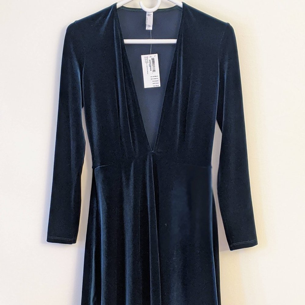 American Apparel Blue/Green Aline Winter Dress